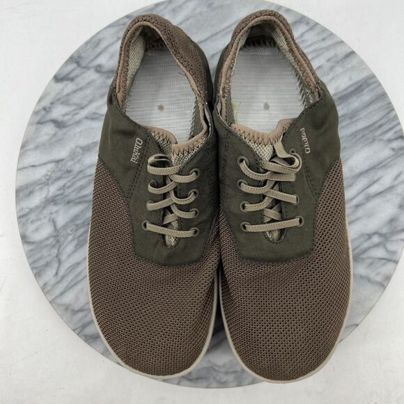 Olukai Nohea Moku Shoes Mens 9 Moss Slip Low Top No Tie Laces Breathable Mesh - Picture 2 of 12